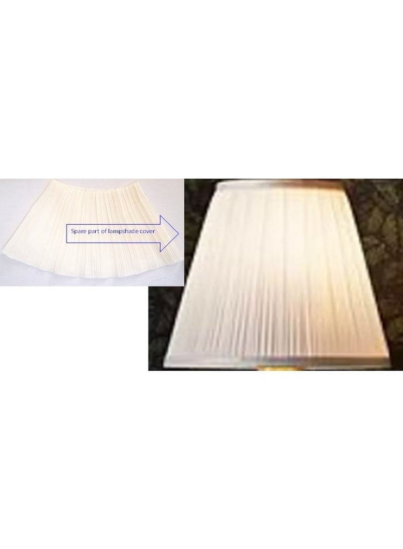 Silk cornice (lampshade cover replacement part), matte pearl white color, length 42 cm, width 20 cm, depth 22 cm, used for decoration, fashion and crafts. - Image 2